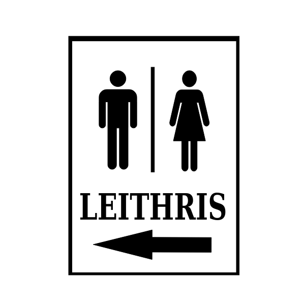 Irish toilets sign left. Free SVG